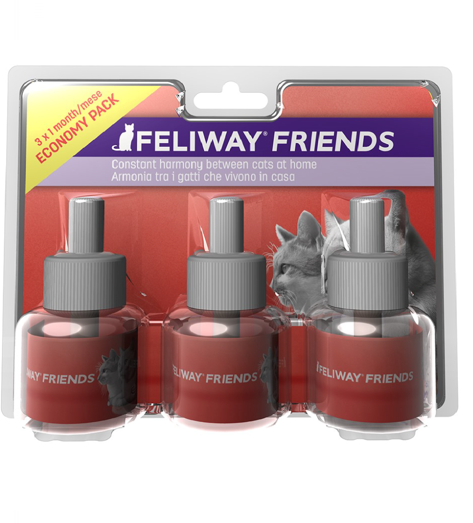 foto del prodotto feliway friends ricarica 3 x 48 ml 1 ordine scegli lo sconto bzr5 bzr20 200 punti fedelt antiansia per gatti