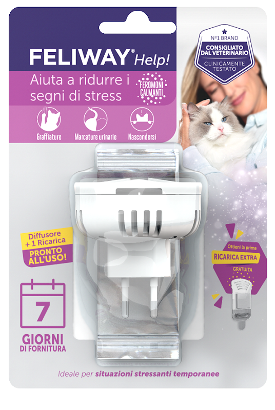 foto del prodotto feliway help diffusore completo diffusore ricarica