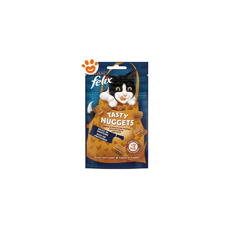 foto del prodotto felix cat tasty nuggets pollo e anatra felix cat tasty nuggets pollo e anatra confezione da 50 gr purina