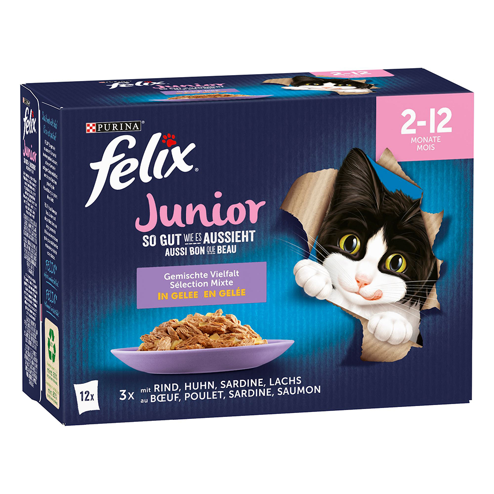 foto del prodotto felix le ghiottonerie junior in gelatina 12 x 85 g