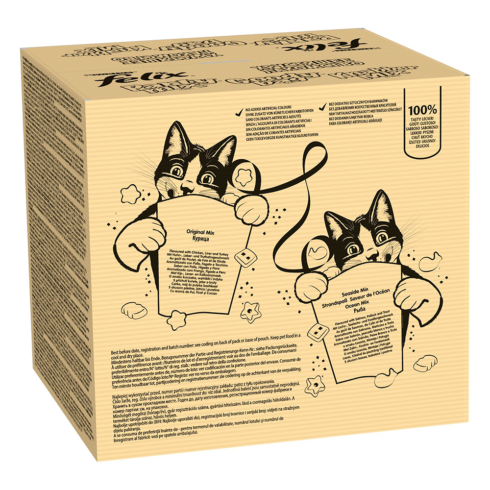 foto del prodotto felix party mix pacco misto snack per gatto 16 x 60 g original ocean mix