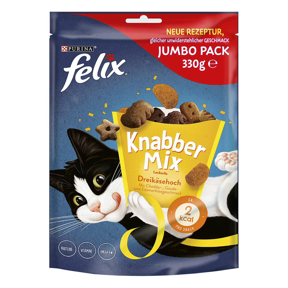 foto del prodotto felix party mix snack per gatti 330 g cheezy mix