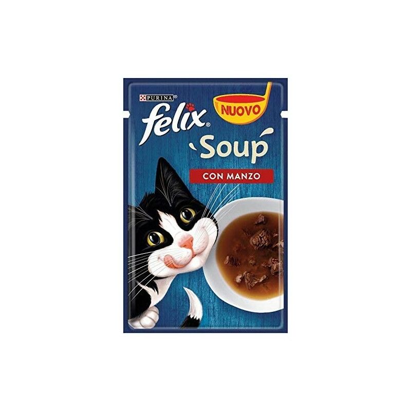 foto del prodotto felix soup per gatti da 48 gr manzo purina