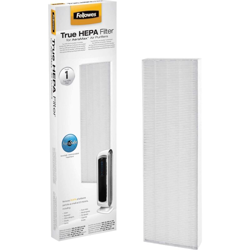 foto del prodotto fellowes filtro hepa per purificatore d aria aeramax dx5, trattiene allergeni, muffe, vapori, virus e batteri, confezione da 1 pezzo