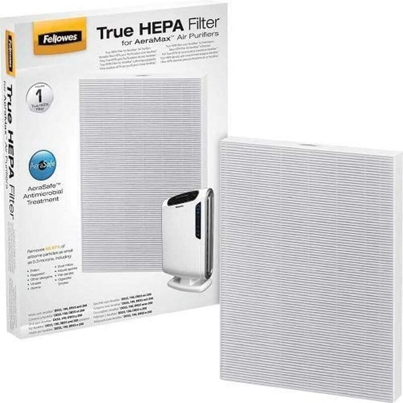 foto del prodotto fellowes filtro hepa per purificatore d aria aeramax dx55, trattiene allergeni, muffe, vapori, virus e batteri, confezione da 1 pezzo