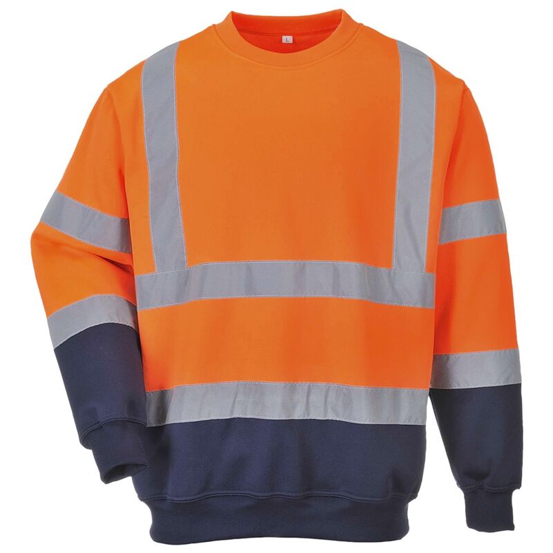 foto del prodotto felpa ad alta visibilit bicolore hi vis arancione navy arancio navy 2xl
