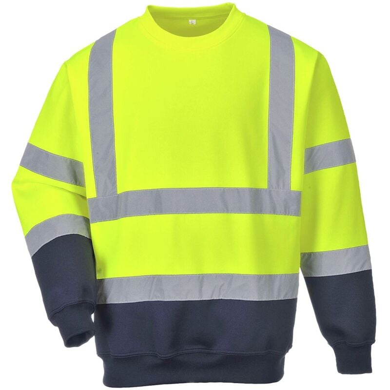 foto del prodotto felpa ad alta visibilit bicolore hi vis giallo navy giallo navy s