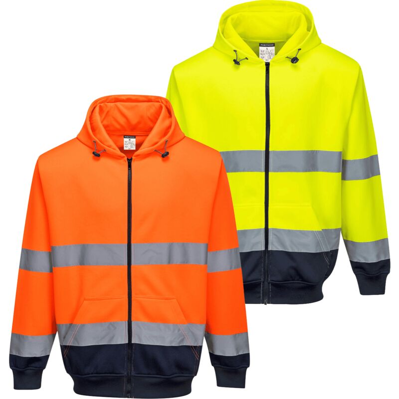 foto del prodotto felpa ad alta visibilit con zip portwest b317 giallo s