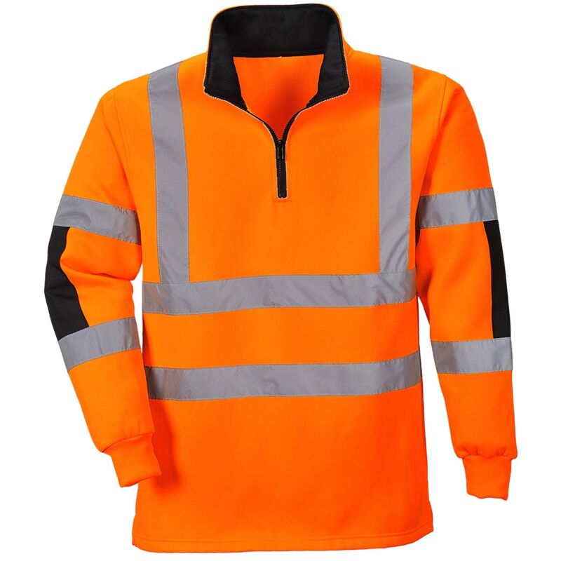 foto del prodotto felpa ad alta visibilit modello rugby arancione arancio 3xl