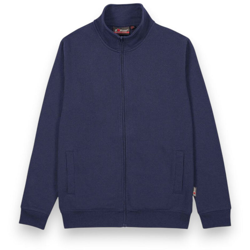 foto del prodotto felpa da lavoro blu con zip in cotone e poliestere u power sotra db s