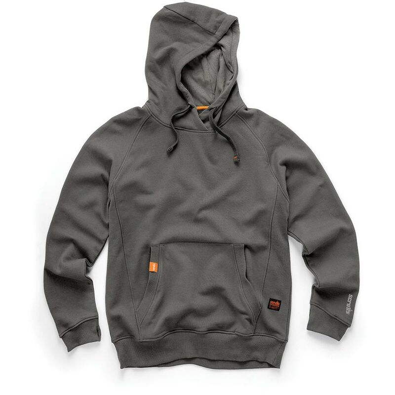 foto del prodotto felpa da lavoro con cappuccio grigio grafite eco worker taglia xxxl