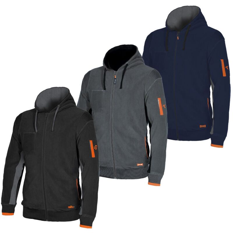 foto del prodotto felpa da lavoro in micropile industrial starter ortigara 04807 xxxl grigio