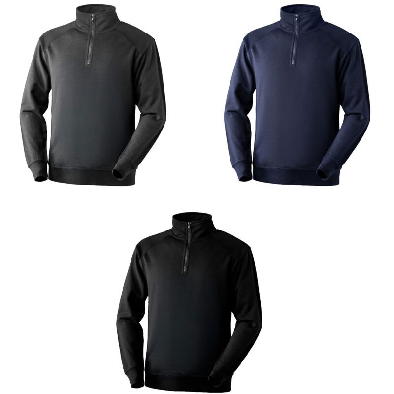 foto del prodotto felpa da lavoro neri anniston mezza zip l grey