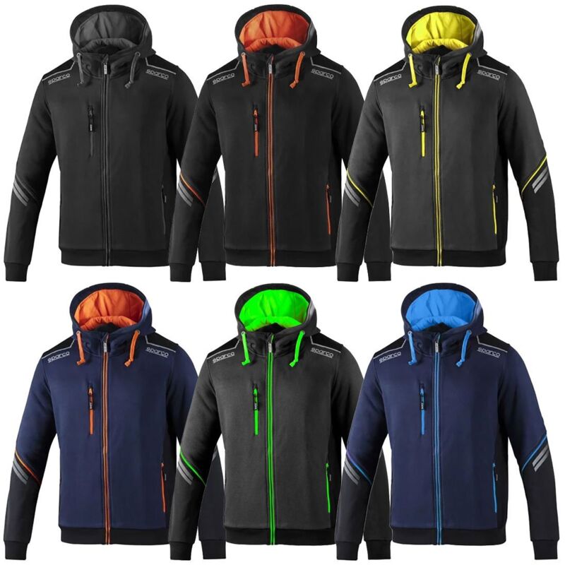 foto del prodotto felpa da lavoro sparco colorado tech hooded full zip 02414 l blu