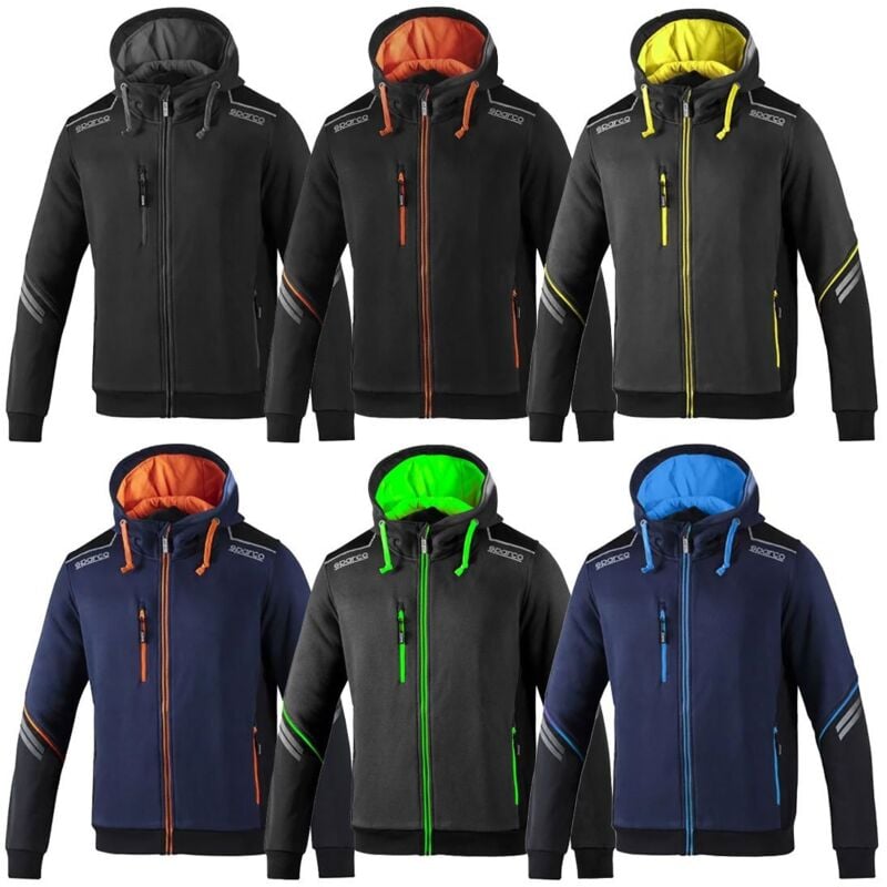foto del prodotto felpa da lavoro sparco colorado tech hooded full zip 02414 l blue