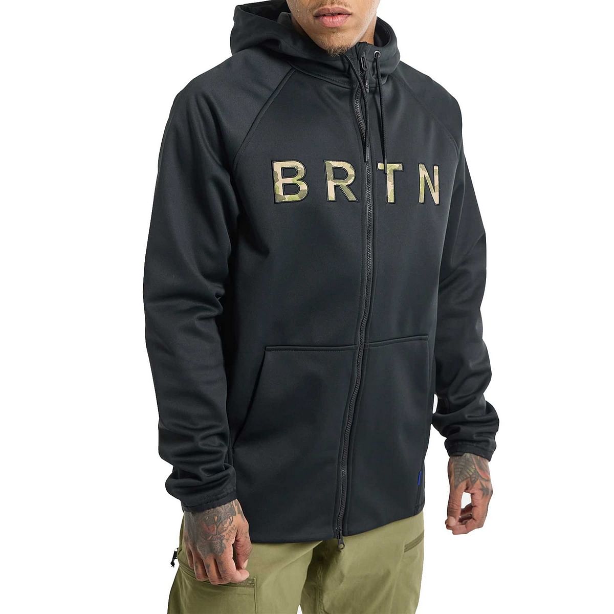 foto del prodotto felpa full zip con cappuccio crown weatherproff