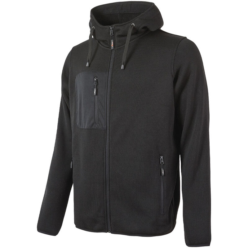 foto del prodotto felpa full zip con cappuccio enjoy rainbow black carbon u power taglia m