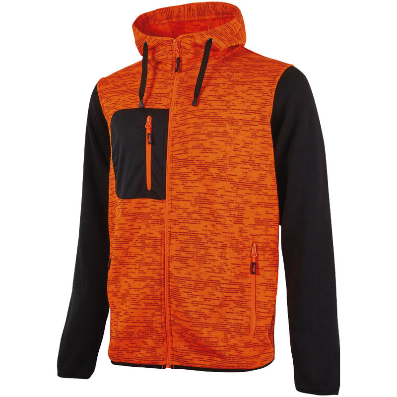 foto del prodotto felpa full zip con cappuccio enjoy rainbow orange fluo u power taglia m
