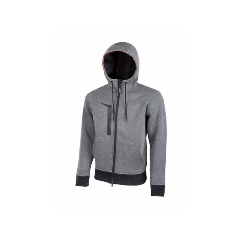 foto del prodotto felpa full zip con cappuccio performance tasty grey meteorite u power taglia l