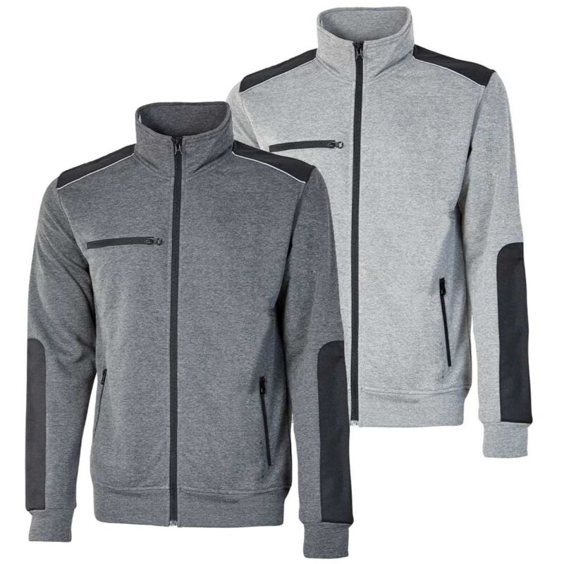 foto del prodotto felpa invernale upower snug con rinforzi antiusura grigio chiaro m