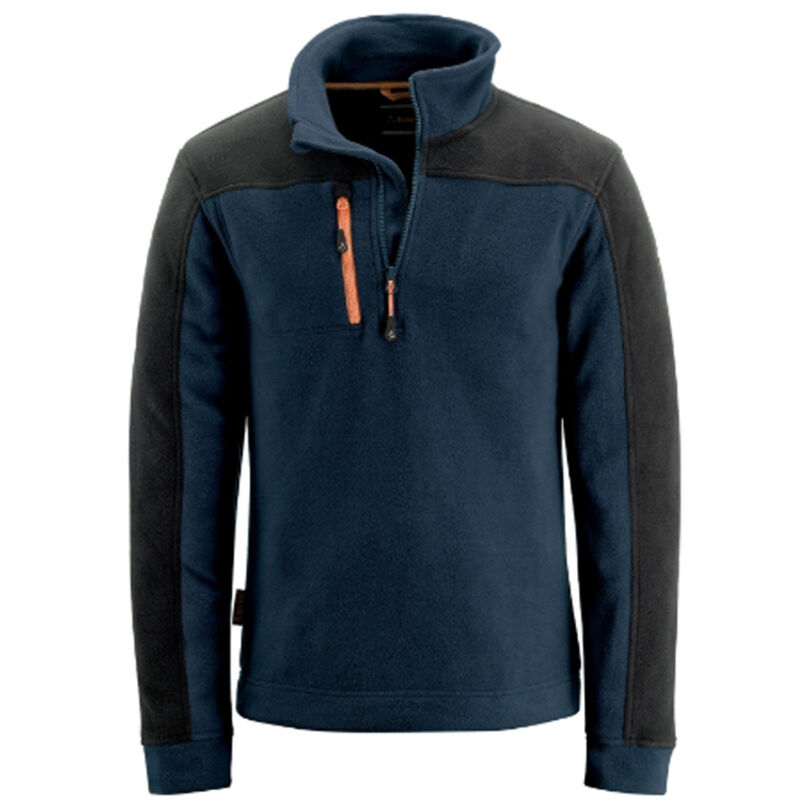 foto del prodotto felpa maglia uomo in pile industry da lavoro con zip blu nero tg.m l xl kapriol, l 