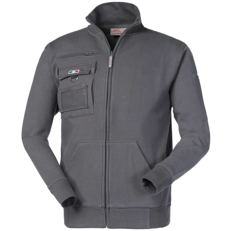 foto del prodotto felpa quebec con cerniera colore grigio taglia s