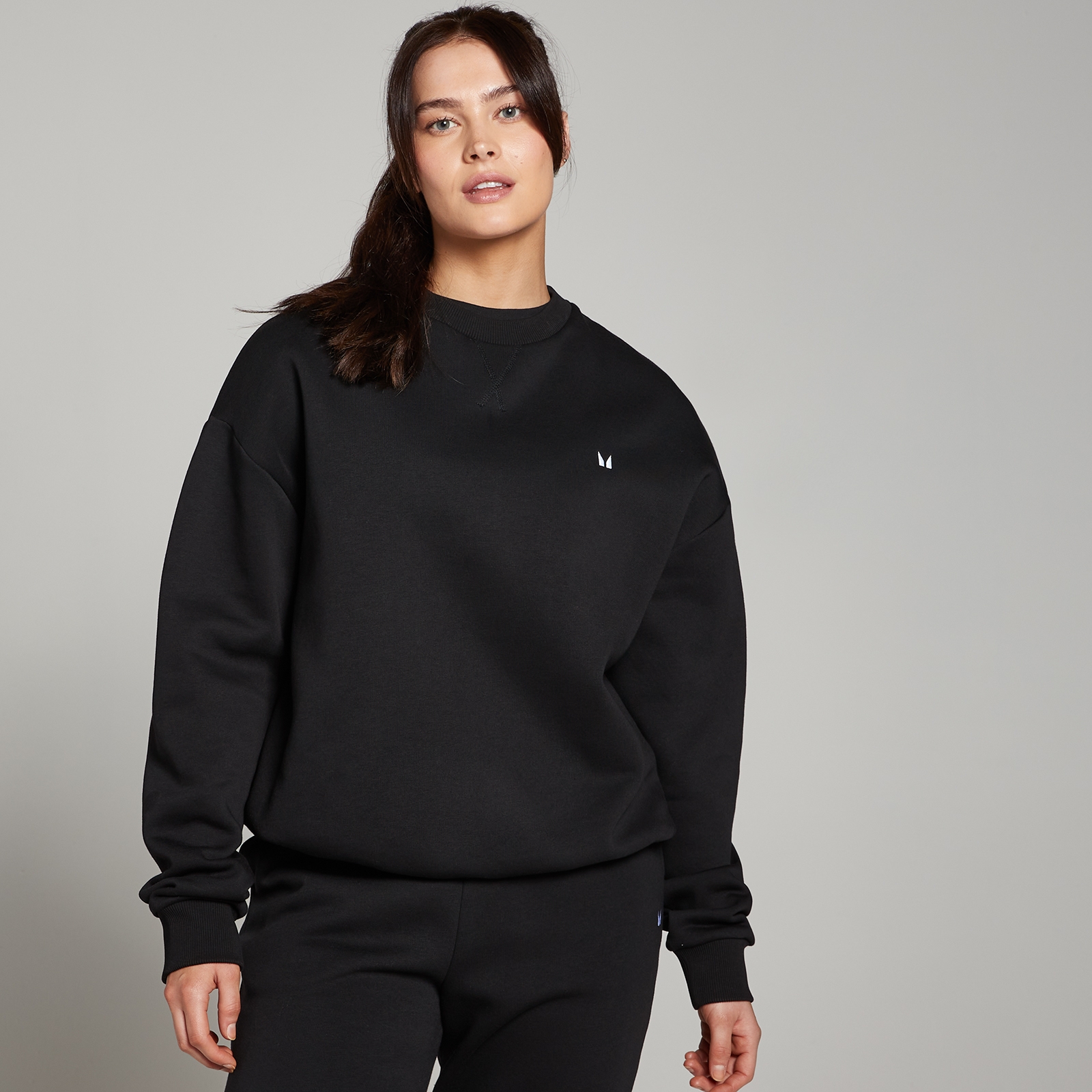 foto del prodotto felpa vestibilit oversize mp basics da donna nera s