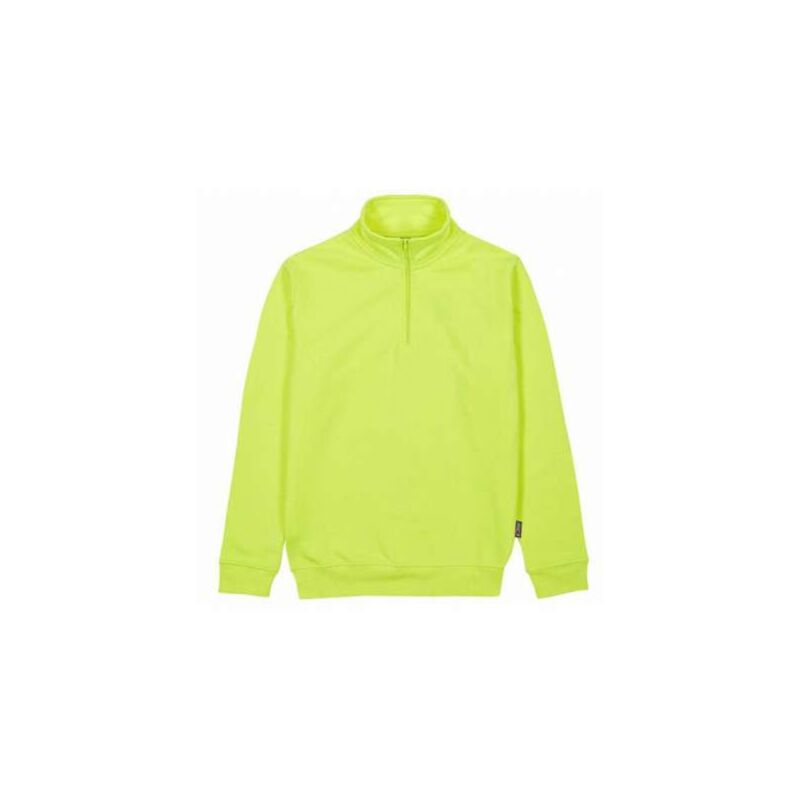 foto del prodotto felpa zip corta yellow fluo xxl tautra upower
