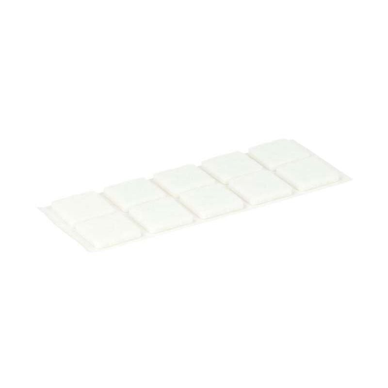 foto del prodotto feltrini adesivi quadrati bianchi 25x25 8 pezzi
