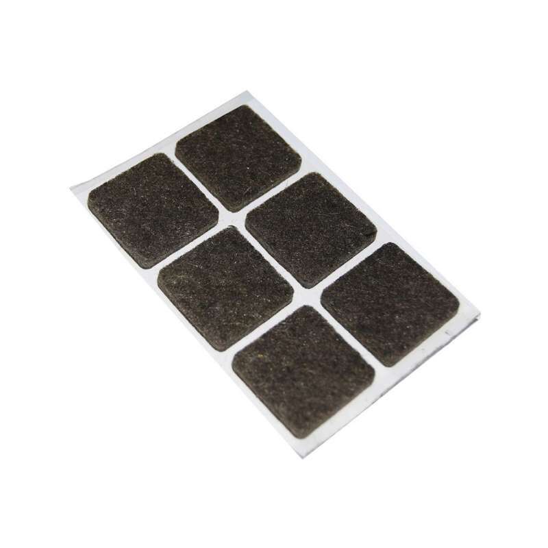 foto del prodotto feltrini adesivi quadrati marroni 25x25 mm 8 pezzi