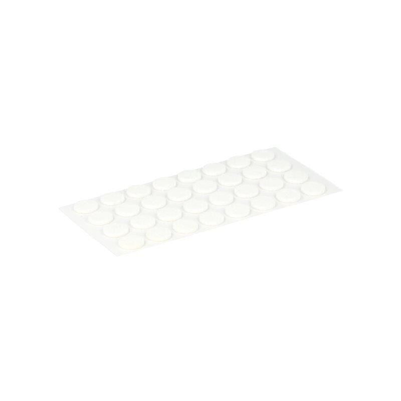 foto del prodotto feltrini adesivi tondi 9 mm. bianco 32 pz.