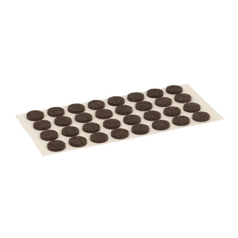 foto del prodotto feltrini adesivi tondi marroni diametro 30 mm 6 pezzi