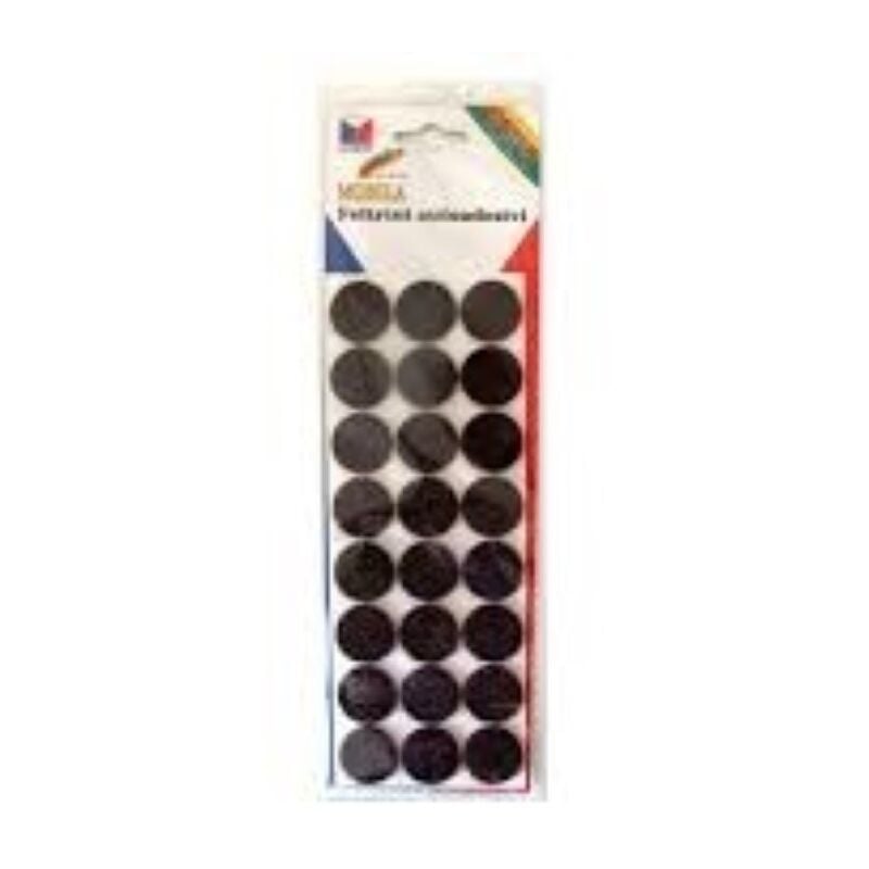 foto del prodotto feltrini tondi diametro 28 mm marrone 24 pezzi masidef masidef