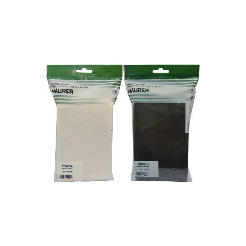foto del prodotto feltrino adesivo rettangolare colore bianco 1000x100 mm maurer spessore 2,7 mm