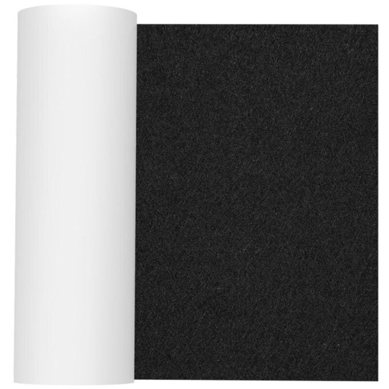 foto del prodotto feltro adesivo per mobili, feltro protettivo per tavolo 50x150cm nero swanew
