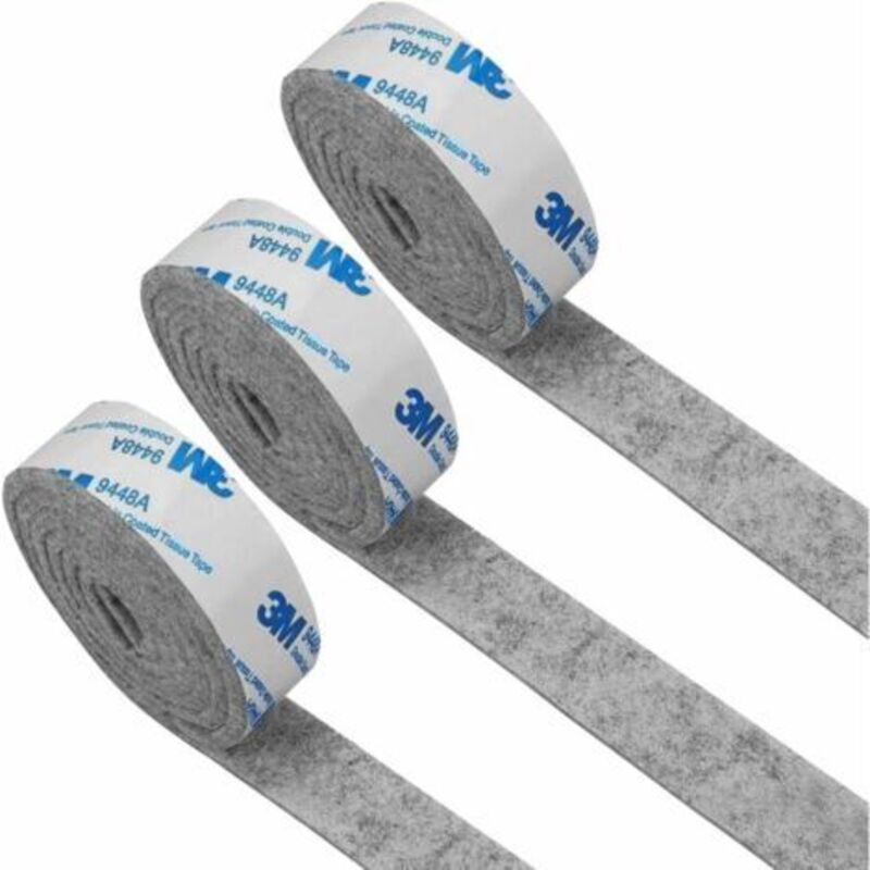 foto del prodotto feltro autoadesivo per mobili, 5 rotoli di feltro adesivo 100 x 2 cm taglio libero di qualsiasi dimensione o forma feltro antiscivolo per