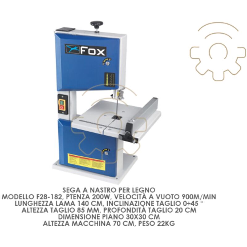 foto del prodotto femi sega a nastro per legno mod f28 182 200 w 900 m min lung lama 140 cm altezza macchina 70 cm