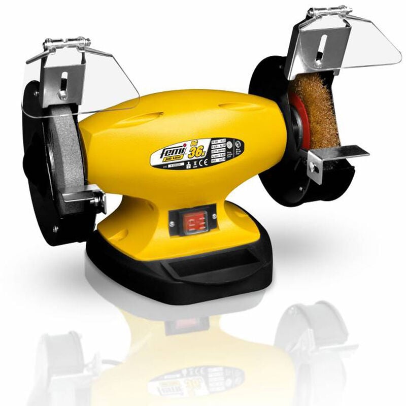 foto del prodotto femi smerigliatrice mola da banco 150 mm lucidatrice con spazzola 450w bg36n