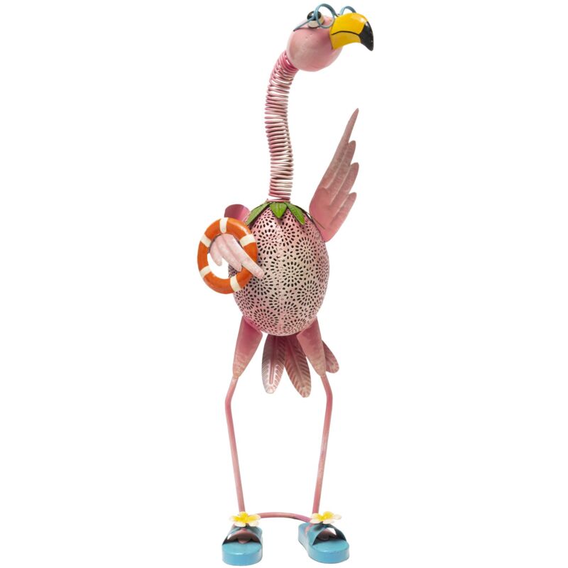foto del prodotto fenicottero rosa solare 1 led colore h 48,5 cm