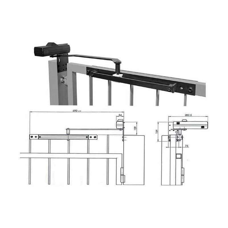 foto del prodotto fer assa abloy dc650g chiudicancello mm 1250