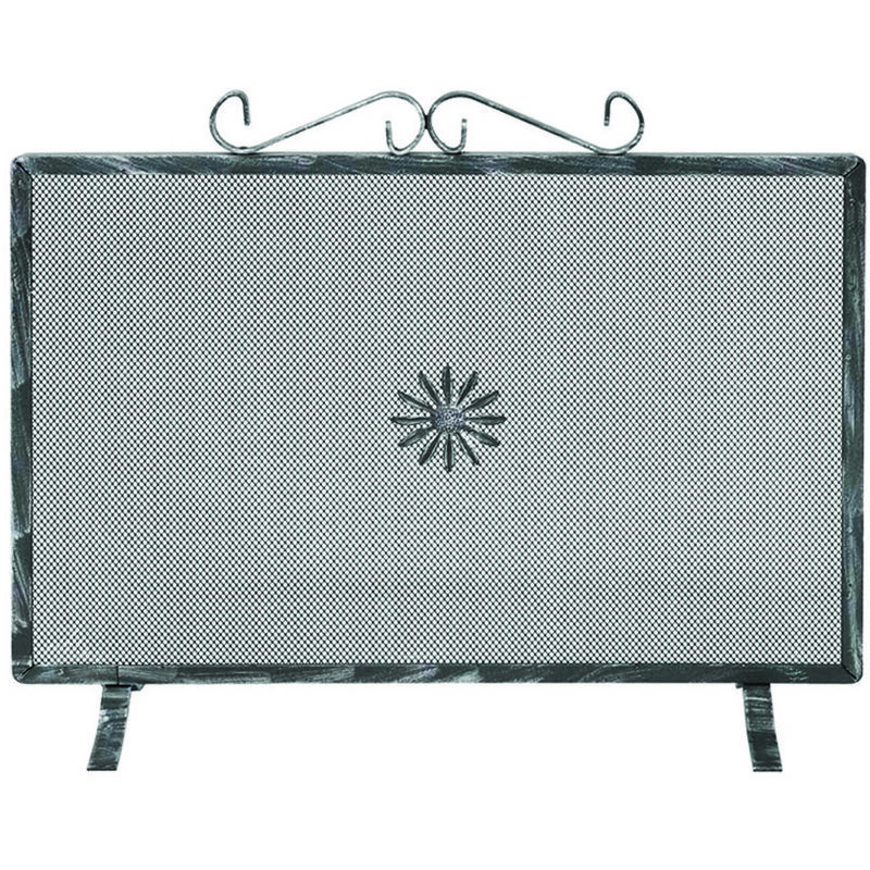 foto del prodotto fer parascintille rettangolare con decoro per camino cm.70x50h.