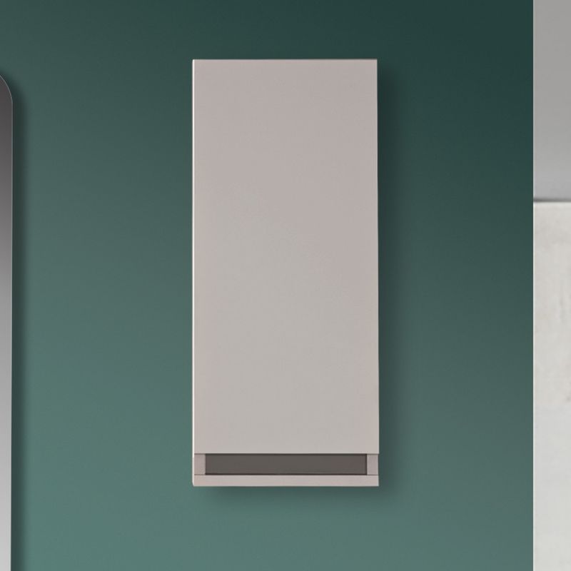 foto del prodotto feridras colonna pensile bagno salvaspazio h.69 cm tortora opaco anta reversibile con ripiano