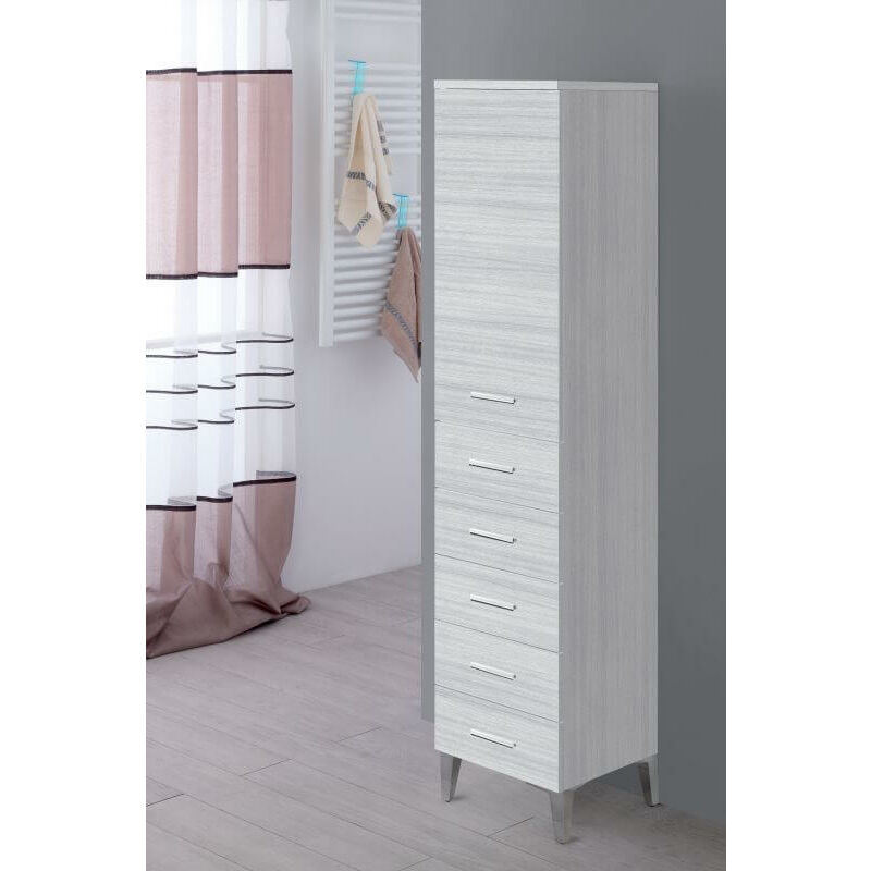 foto del prodotto feridras colonna portasciugamani cm.35x148 rovere grigio