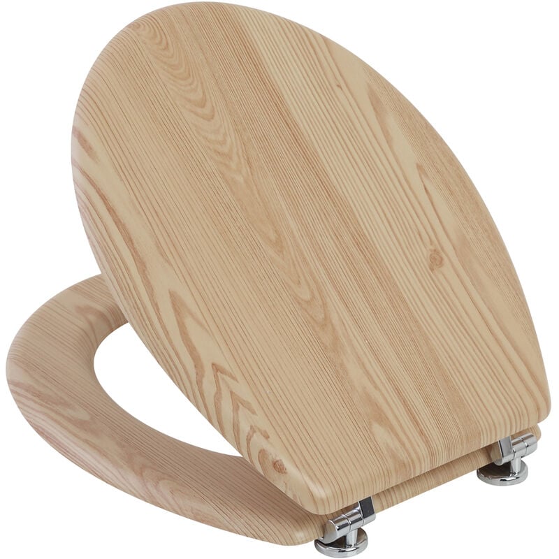 foto del prodotto feridras copriwater universale sedile tavoletta wc bagno mdf legno acero 18 