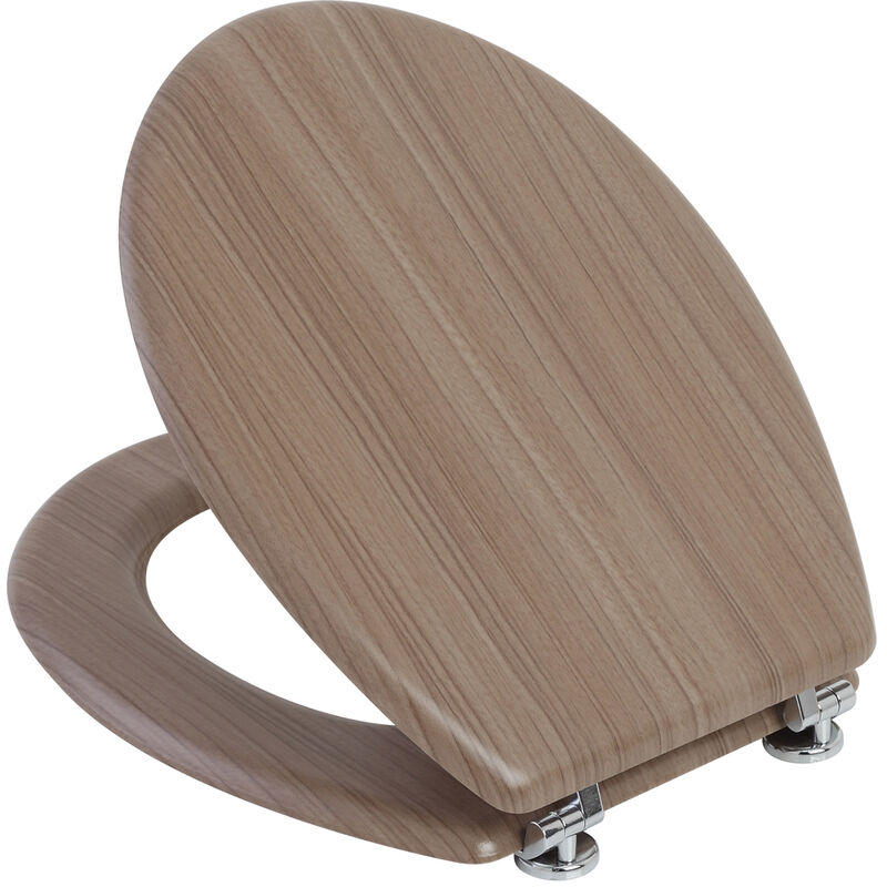 foto del prodotto feridras copriwater universale sedile tavoletta wc bagno mdf legno marrone 18 