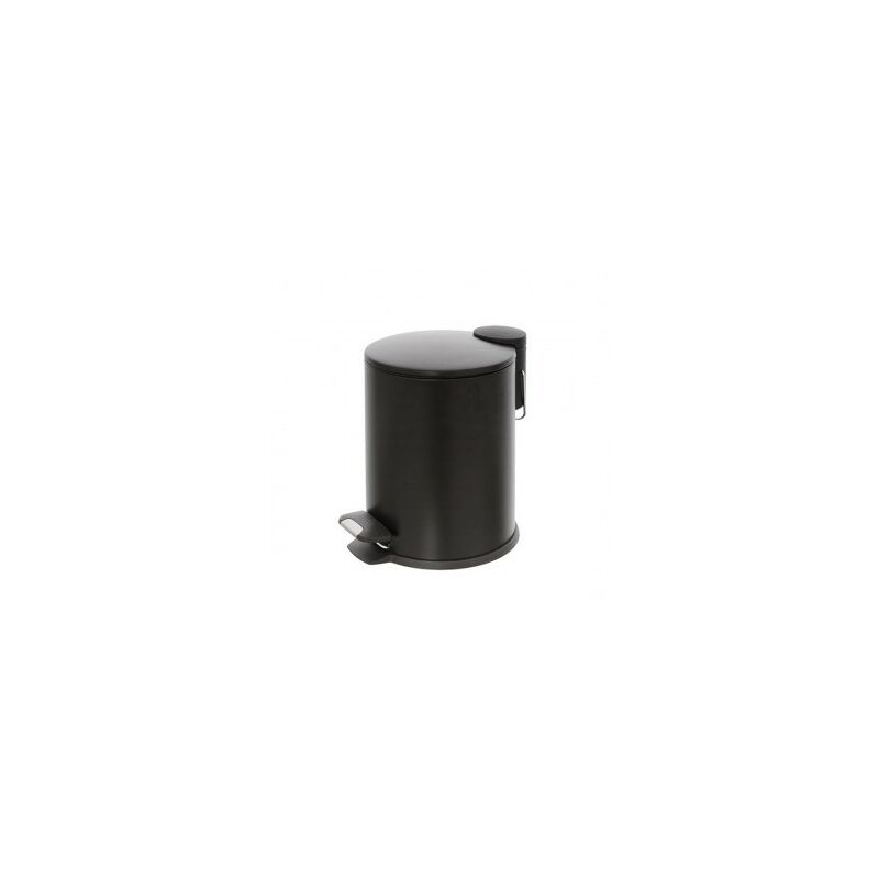foto del prodotto feridras pattumiera a pedale in acciaio tonda bagno cucina 3 lt colore nero