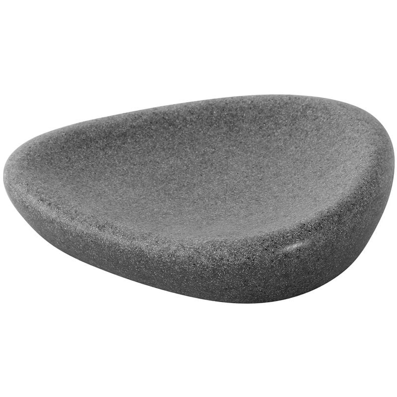 foto del prodotto feridras portasapone da appoggio in poliresina grigio effetto pietra stone