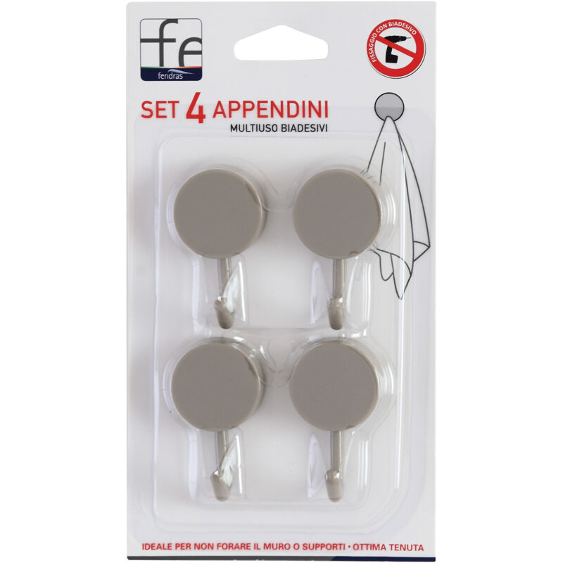 foto del prodotto feridras set 4 appendini biadesivi multiuso