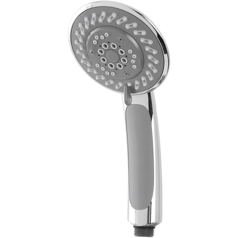 foto del prodotto feridras soffione doccia doccetta doccino 5funzioni manico antiscivolo abs cromo