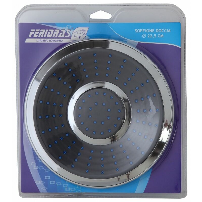 foto del prodotto feridras soffione per doccia rotondo in abs cromo diametro 22,5 cm
